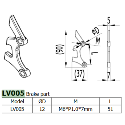 Disc Brake Plate Iso Mount - LV005
