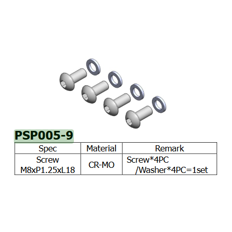 Sliding Dropout Parts - PSP005-9