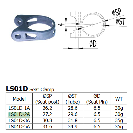 Seat Clamp - LS01D-2A